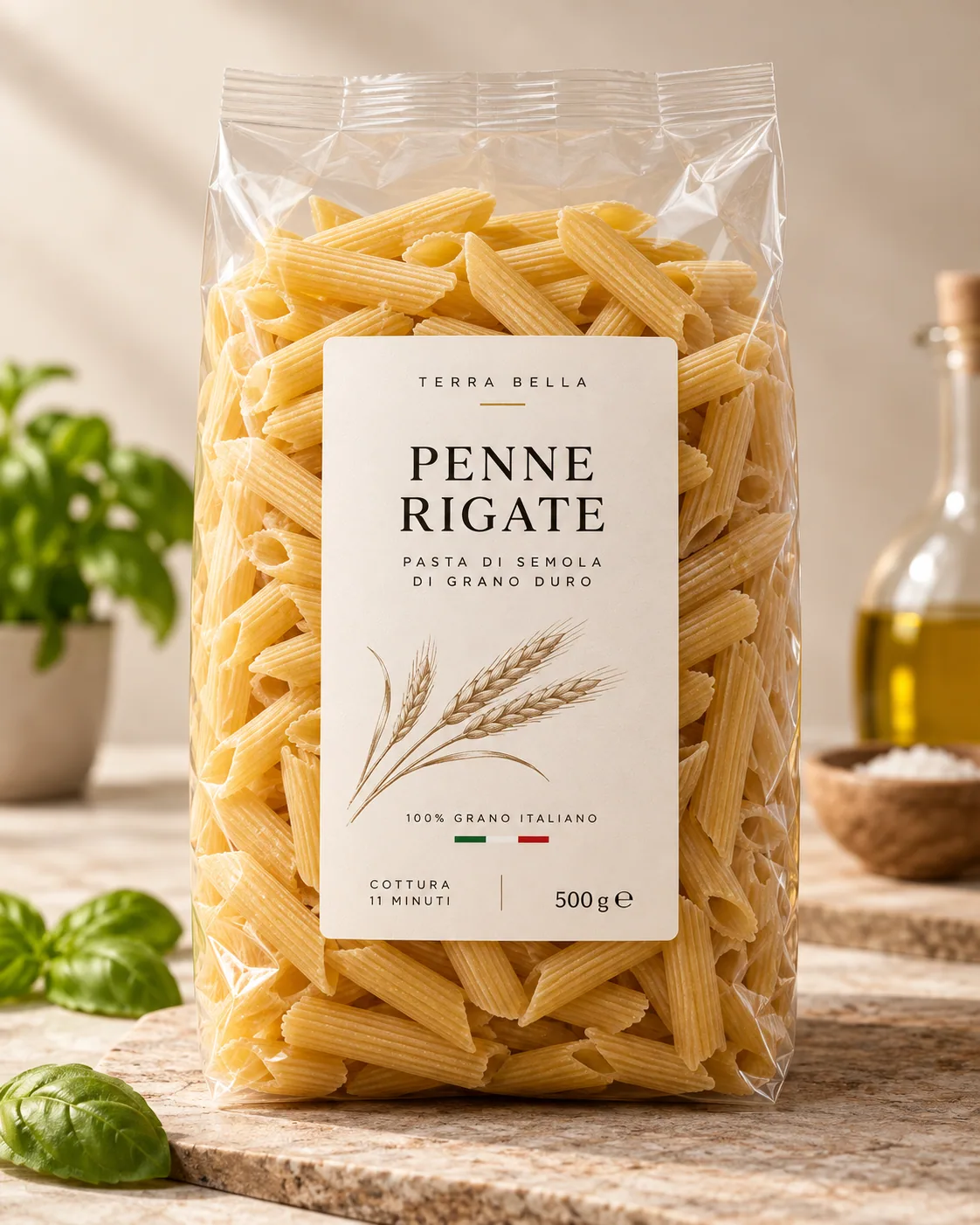 Etichetta su confezione flessibile